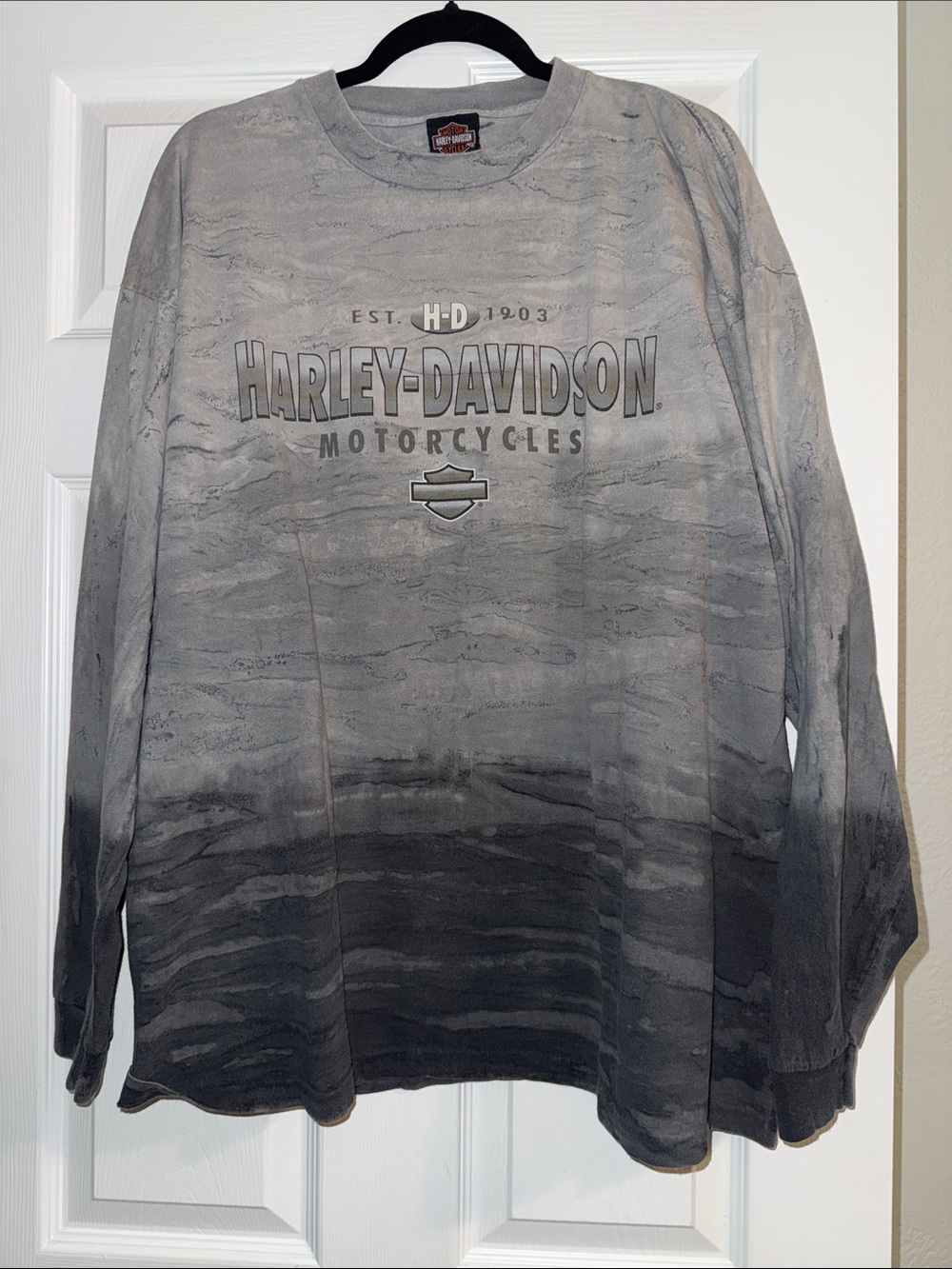 Harley-Davidson Gray Ombre Long Sleeve Tee